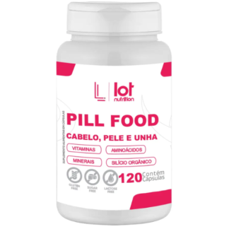 Pill Food 120 Cápsulas Cabelos Unhas Pele Completo